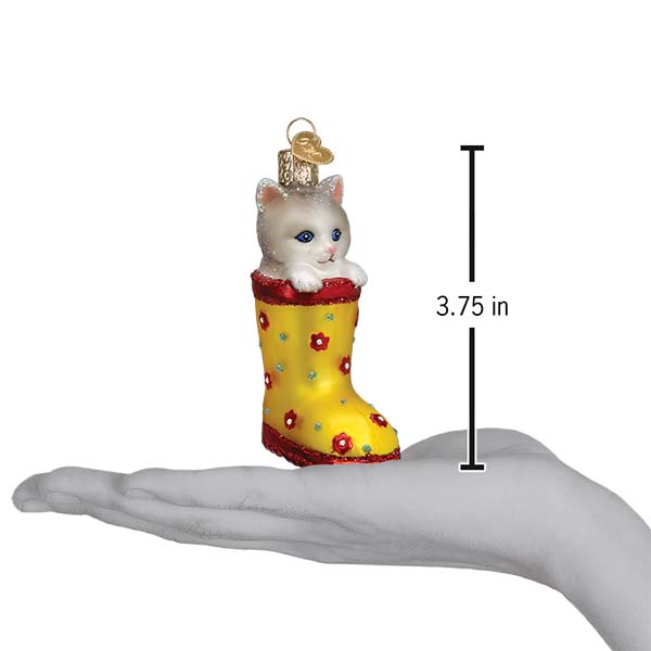 Kitten In Rain Boot Ornament - Southlake Paws