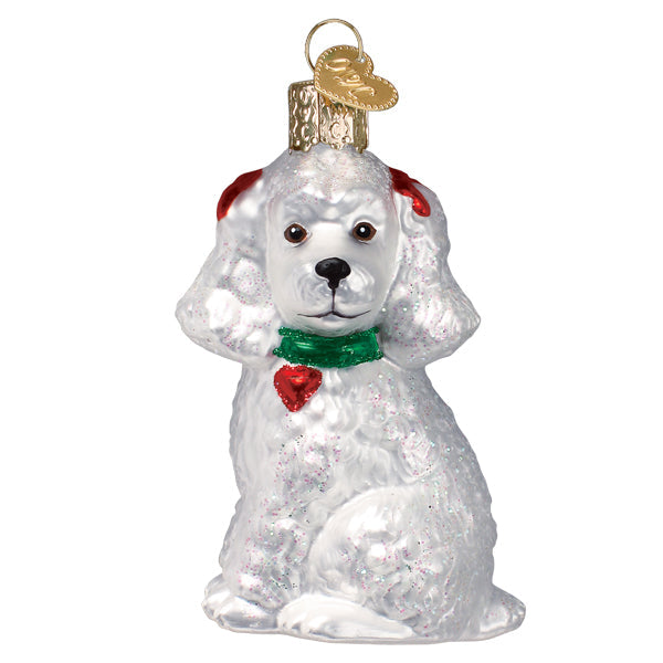 White Poodle Ornament - Southlake Paws