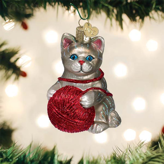 Grey Playful Kitten Ornament - Southlake Paws