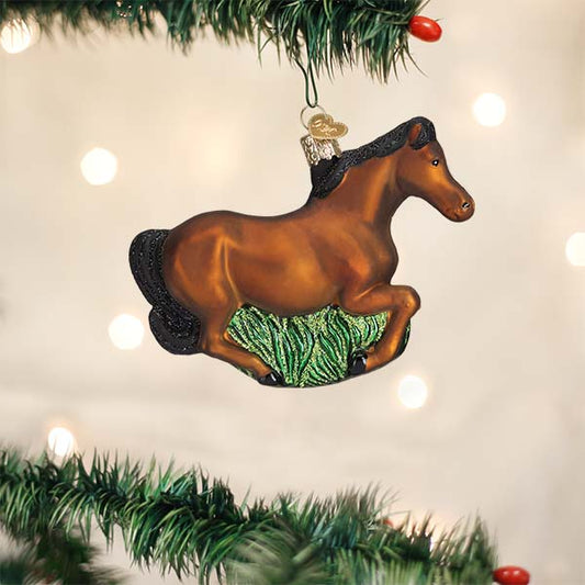 Brown Mustang Ornament - Southlake Paws