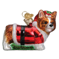 Load image into Gallery viewer, Holly Hat Corgi Puppy Ornament - Southlake Paws
