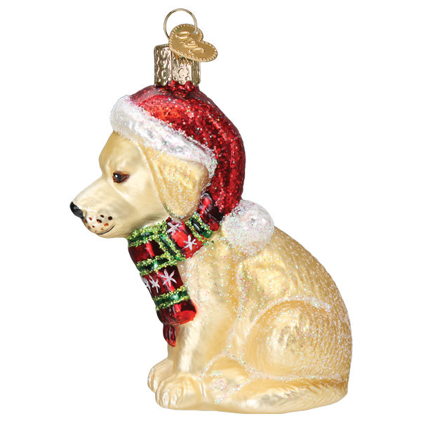 Holiday Yellow Labrador Puppy Ornament - Southlake Paws