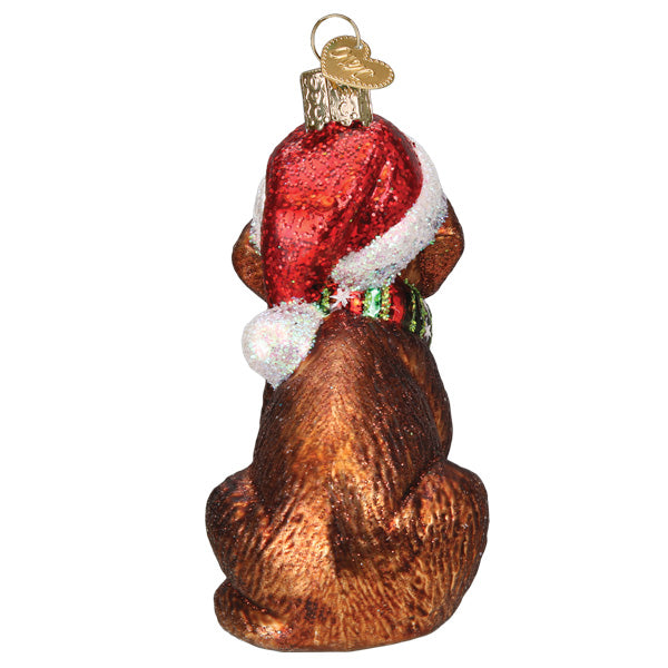 Holiday Chocolate Labrador Pup Ornament - Southlake Paws