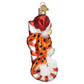 Load image into Gallery viewer, Chester Cheetah On Candy Cane Ornament - Southlake Paws
