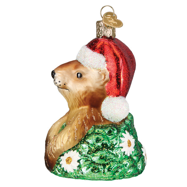 Santa Groundhog Ornament - Southlake Paws