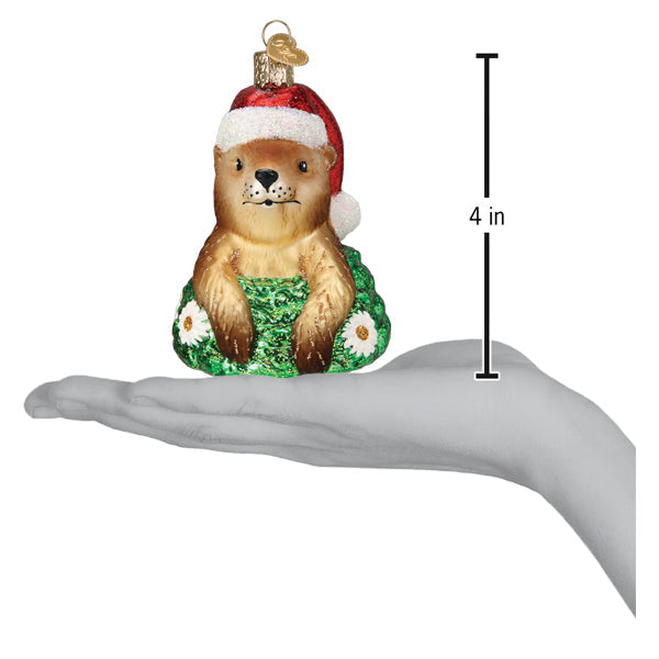 Santa Groundhog Ornament - Southlake Paws