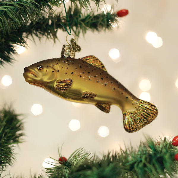Brown Trout Ornament - Southlake Paws