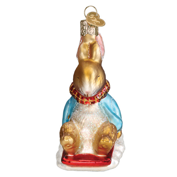 Peter Rabbit On Sled Ornament - Southlake Paws