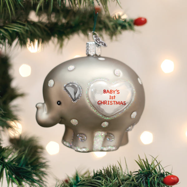 Baby's 1st Elephant Ornament - Southlake Paws