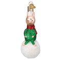 Load image into Gallery viewer, Piglet On Snowball Ornament
