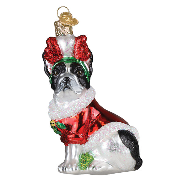 Holiday French Bulldog Ornament - Southlake Paws