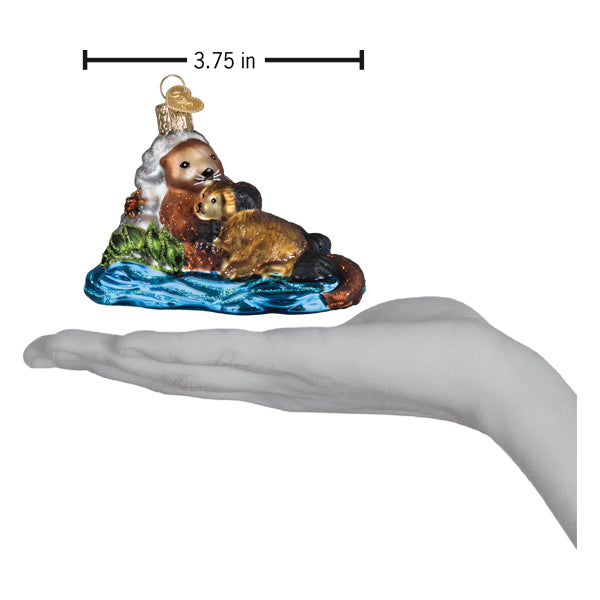 Otter With Pup Ornament - Southlake Paws
