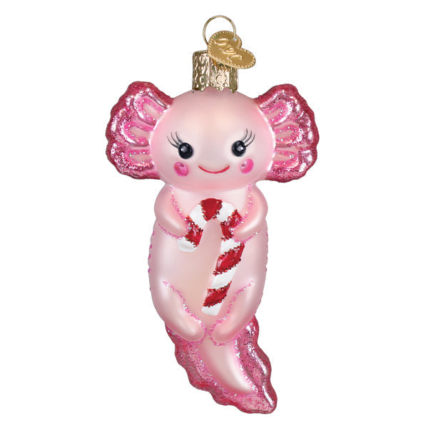 Axolotl With Candy Cane Ornament - Southlake Paws