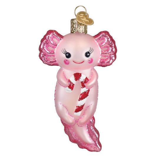 Axolotl With Candy Cane Ornament - Southlake Paws