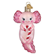 Axolotl With Candy Cane Ornament