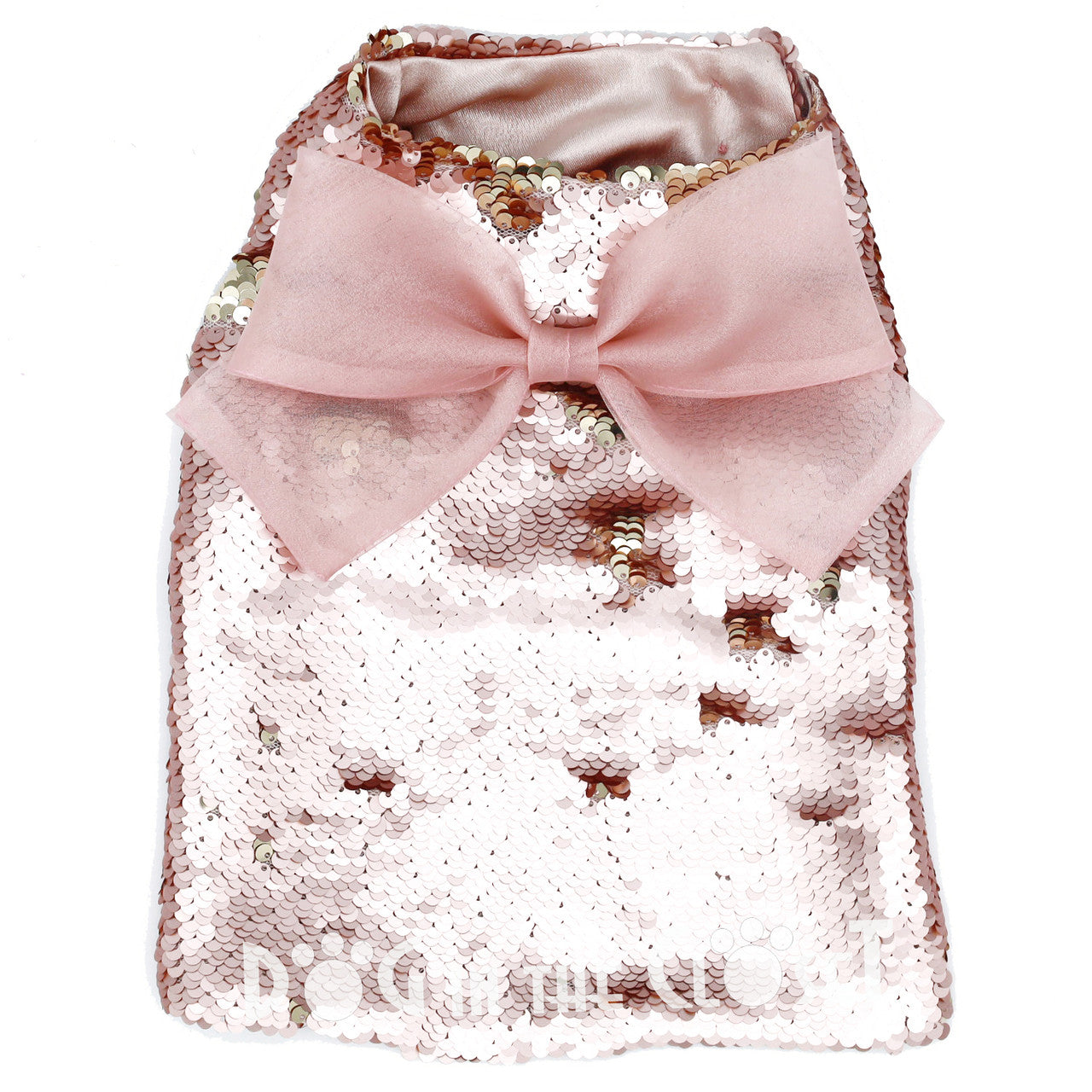 Pink Sparkle Sequin Dress back view