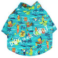 Load image into Gallery viewer, Aloha Teal Hawaiian Shirt back view

