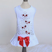 Holiday Sparkle Dog Dress White