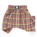 Load image into Gallery viewer, Brown & Lime Seersucker Boxer Shorts for Dogs for dogs
