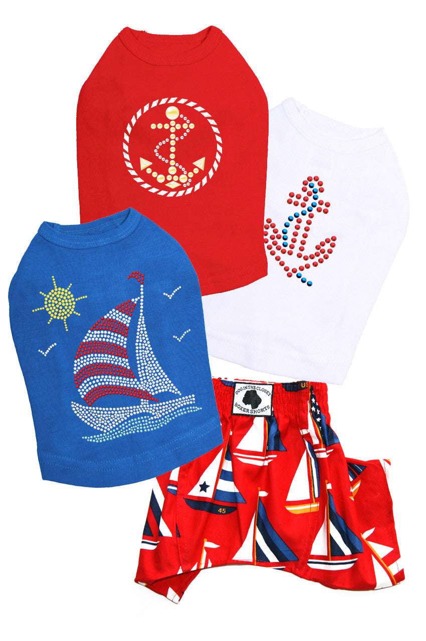 Sailboats Boxer Shorts for Dogs alternate view
