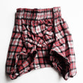 Load image into Gallery viewer, Gray, Red, & Black Plaid Flannel Belly Boxer Shorts for Dogs front view
