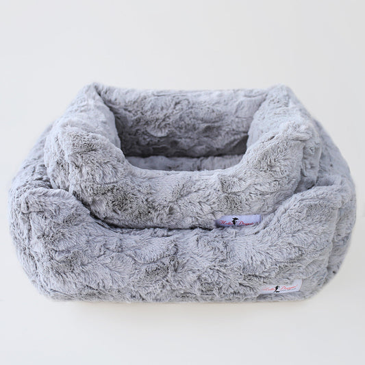 Bella Dog Bed Silver
