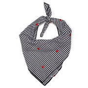 Gingham Hearts Tie Bandana
