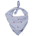 Navy Stripe Anchor Tie Bandana