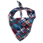 Blue Multi Patch Madras Tie Bandana