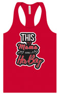 Load image into Gallery viewer, This Mama Loves Her Boy Women's Racerback Tank
