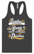 Load image into Gallery viewer, Priceless Great Grandma Women's Racerback Tank
