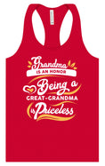 Load image into Gallery viewer, Priceless Great Grandma Women's Racerback Tank
