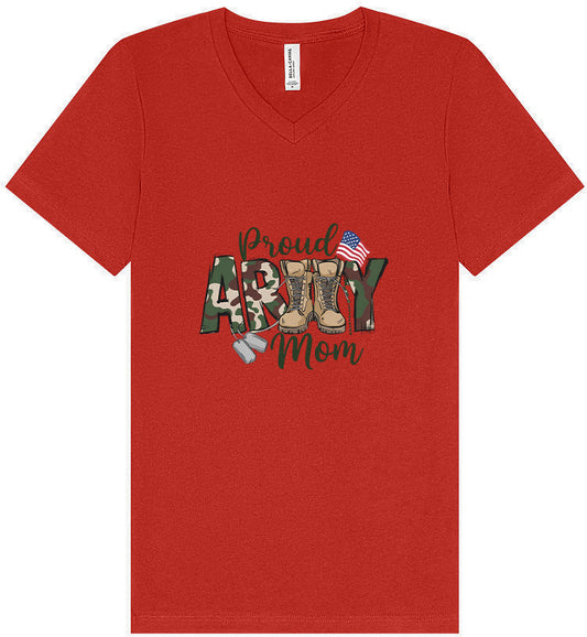 Proud Army Mom Unisex V-Neck Shirt