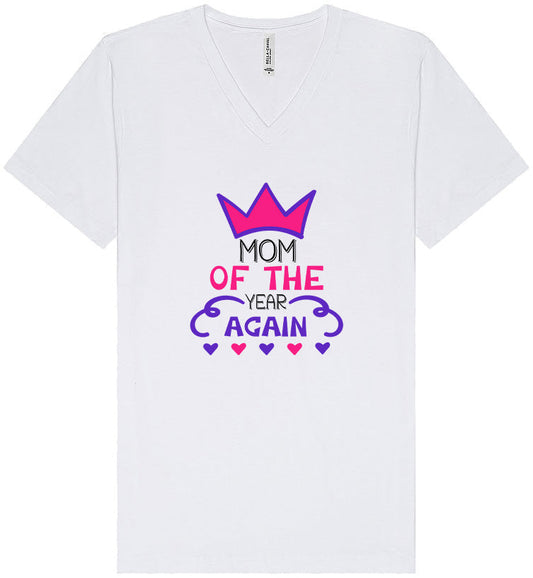 Mom of the Year Again Unisex V-Neck Shirt