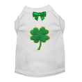 Load image into Gallery viewer, ✨ Gold Trim Clover Dog Tee with Sequin Bow
