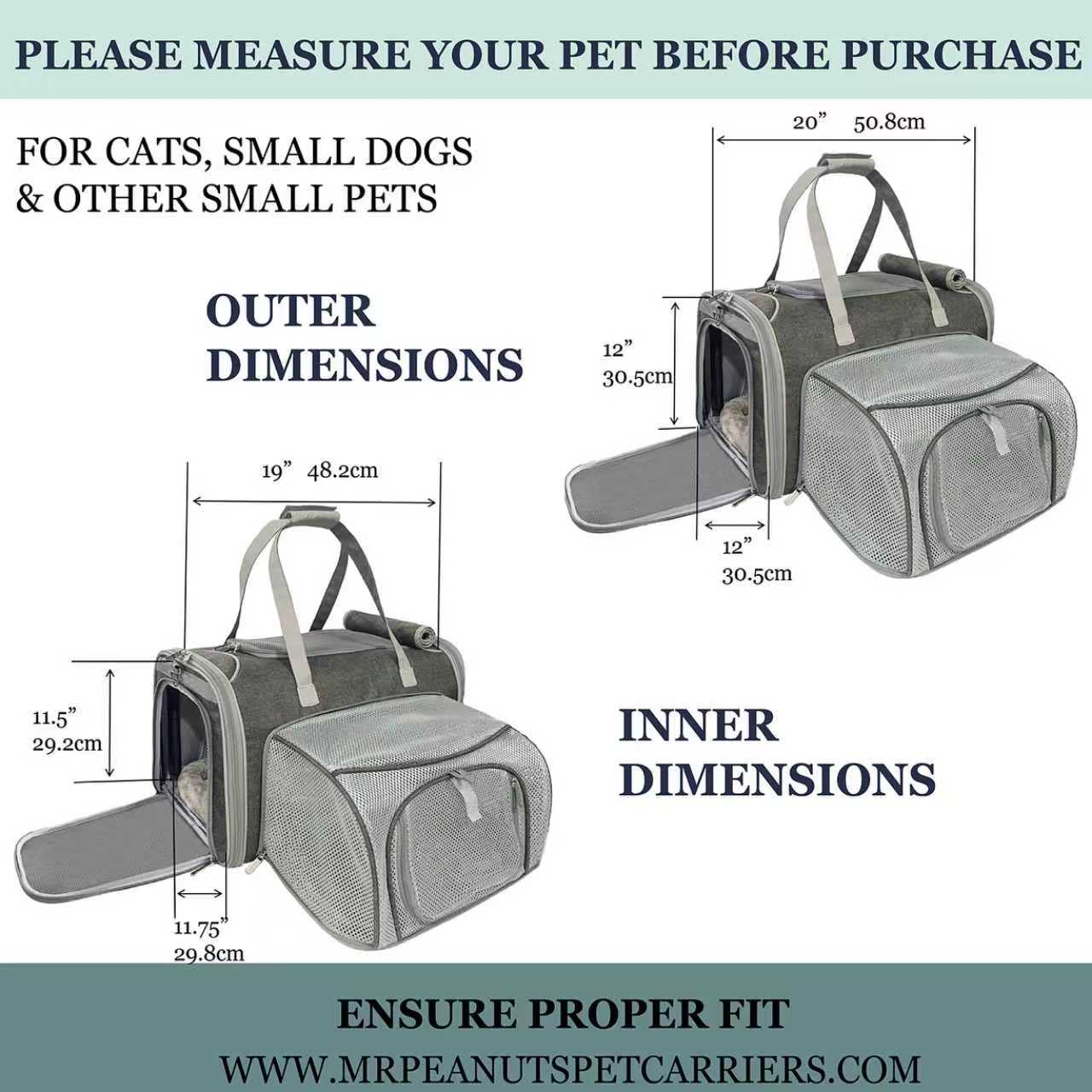 Mr. Peanut's Gold Series Big Apple XL Size Airline Compliant Expandable Pet Carrier - Southlake Paws