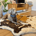 Load image into Gallery viewer, PupRug™ Animal Print Memory Foam Dog Bed - Brown Faux Cowhide
