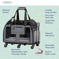 Load image into Gallery viewer, Luxury Lorry Pet Carrier with Removable Wheels and Telescopic Handle
