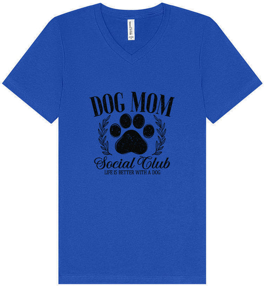 Dog Mom Social Club Unisex V-Neck Shirt