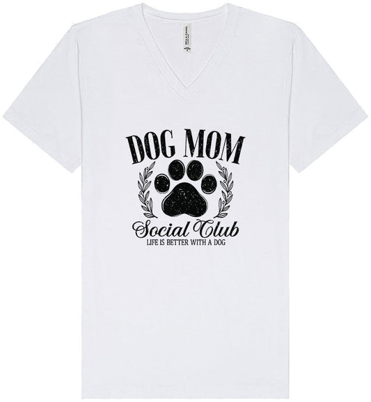 Dog Mom Social Club Unisex V-Neck Shirt