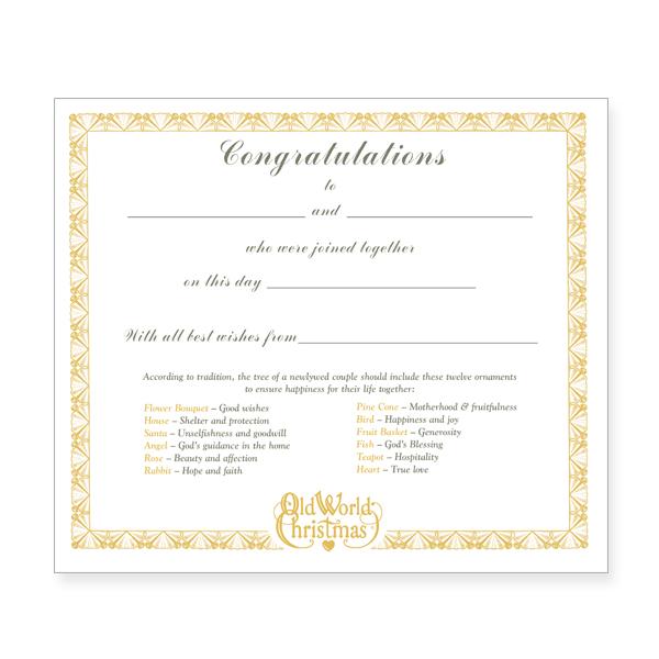Bride's Collection Certificate - Southlake Paws
