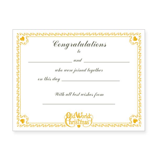 Wedding Collection Certificate - Southlake Paws