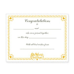 Wedding Collection Certificate