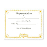 Wedding Collection Certificate