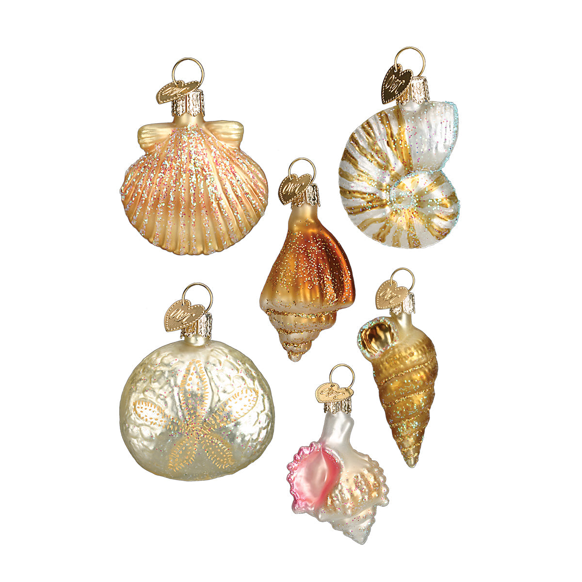 Sea Shell Christmas Ornament Set - Southlake Paws