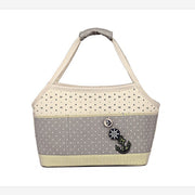 Canvas Pet Carrier Tote with Nautical Design – Breathable & Stylish 