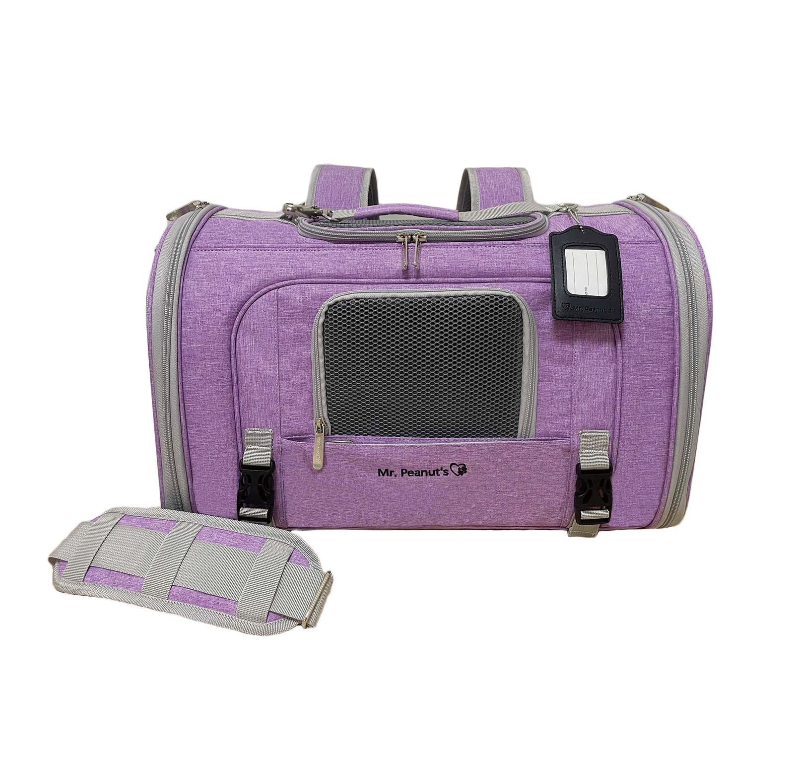 Mr. Peanut's Monterey Series Airline Compliant Horizontal Backpack Pet Carrier - Southlake Paws