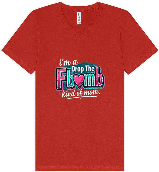 F Bomb Mom Unisex V-Neck Shirt