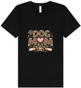 Load image into Gallery viewer, Leopard Print Dog Mom Unisex V-Neck Shirt
