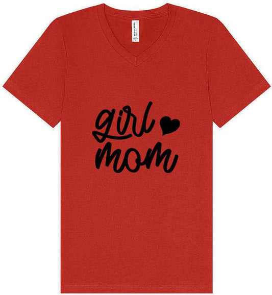 Girl Mom Unisex V-Neck Shirt